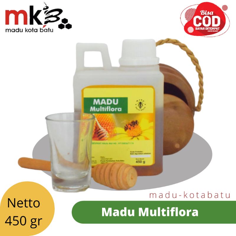 

Madu Asli Multiflora 4 Nektar Bunga Kemasan Jirigen 450 gr