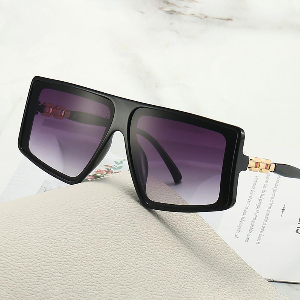 [Elegan] Kacamata Poligon Keren Retro Kacamata Anti Radiasi Rantai Bingkai Besar Perlindungan Kacamata Pria Wanita Kacamata Anti Radiasi Untuk Wanita Sale Eyewear Women Glasses