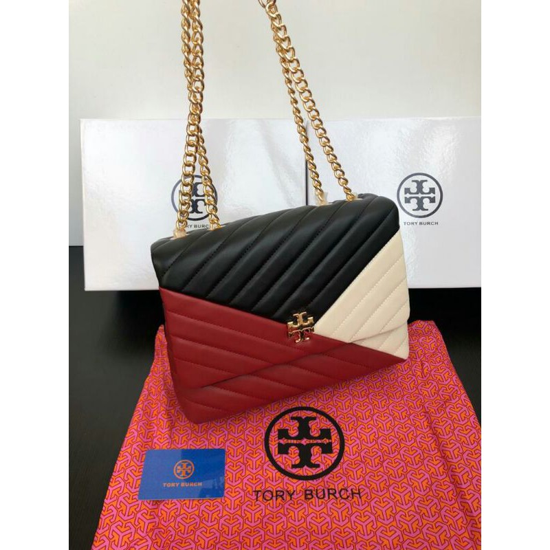Tory Kira Flap Bag 3 Tone Tas WANITA Real Pict