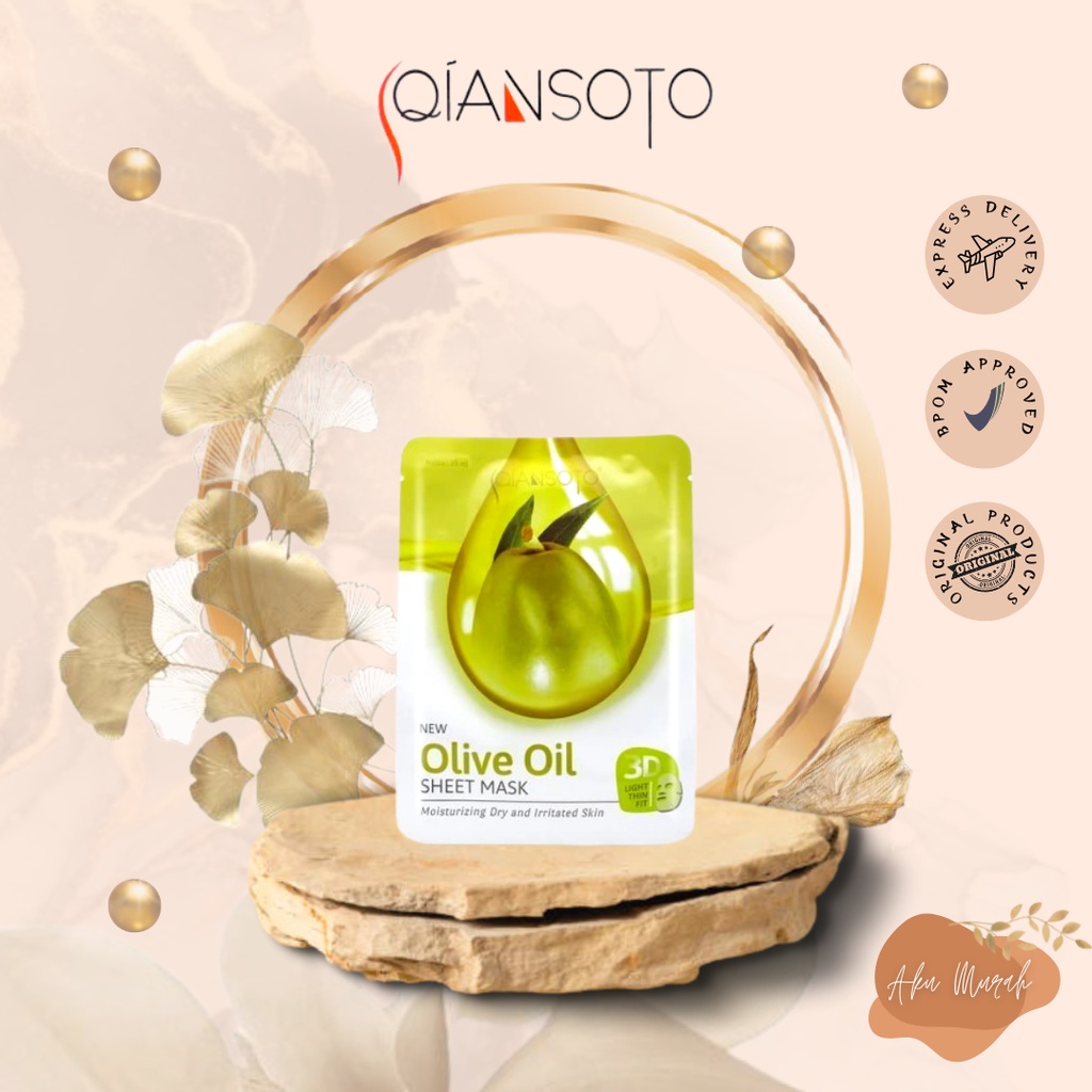 ✨ AKU MURAH ✨Qiansoto 3D Mask - Olive Oil