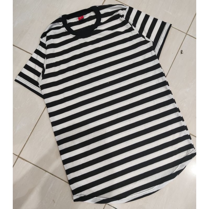 kaos longline salur/kaos longline stripe