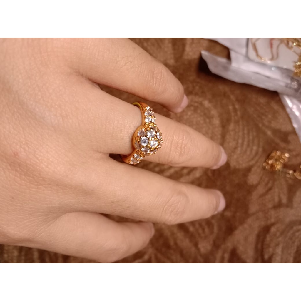 CINCIN WANITA ELEGAN CINCIN BOLA PERMATA