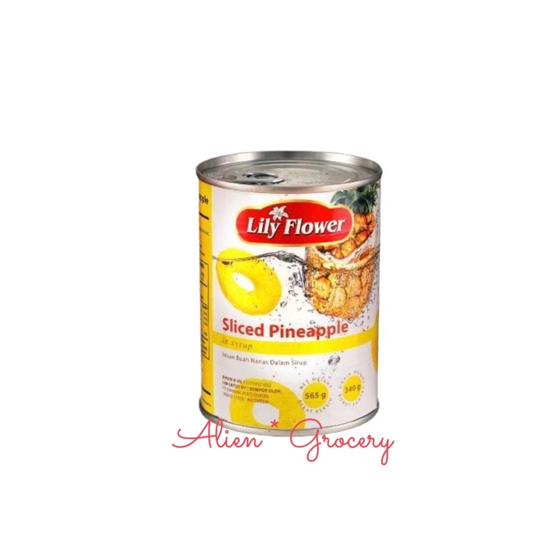 LILY FLOWER Sliced Pineapple In Syrup 565gr