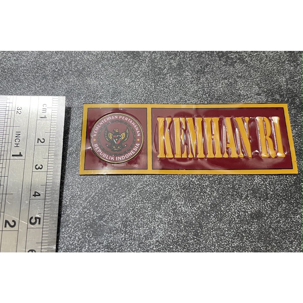 Sticker Plat Kementrian Pertahanan Baru 2022 (B) - Stiker Kemhan Baru - Sticker Plat