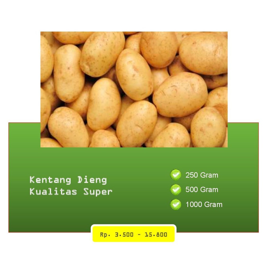 

Kentang Dieng Kuning [Kualitas Super][MURAH]