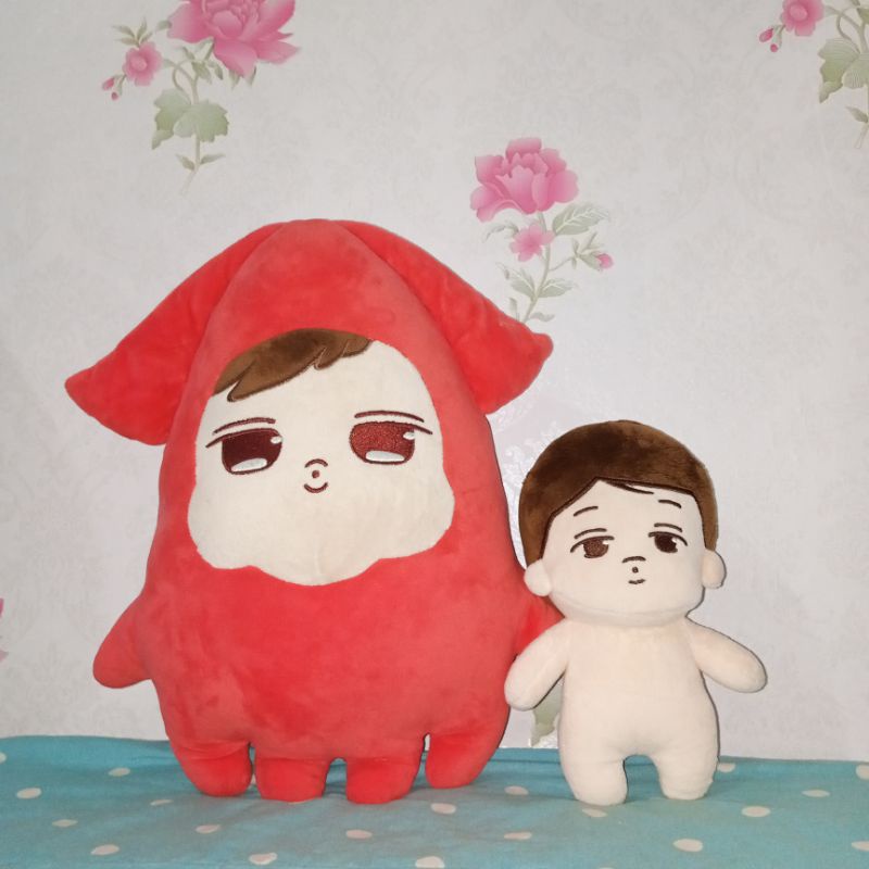 (Mohon Baca Deskripsi) Preloved Ready Boneka Kai EXO CMB Squid Jongin 20cm 40cm oppa Doll