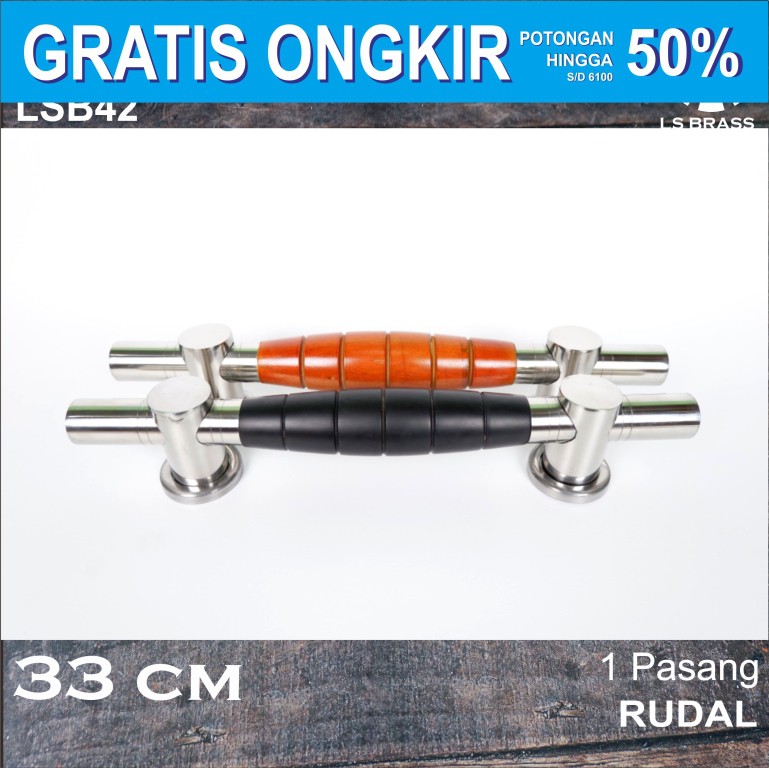 Handle Pintu Rumah/ Gagang Pintu Rumah/ Pull Handle Rumah Minimalis Rudal Kayu SPB