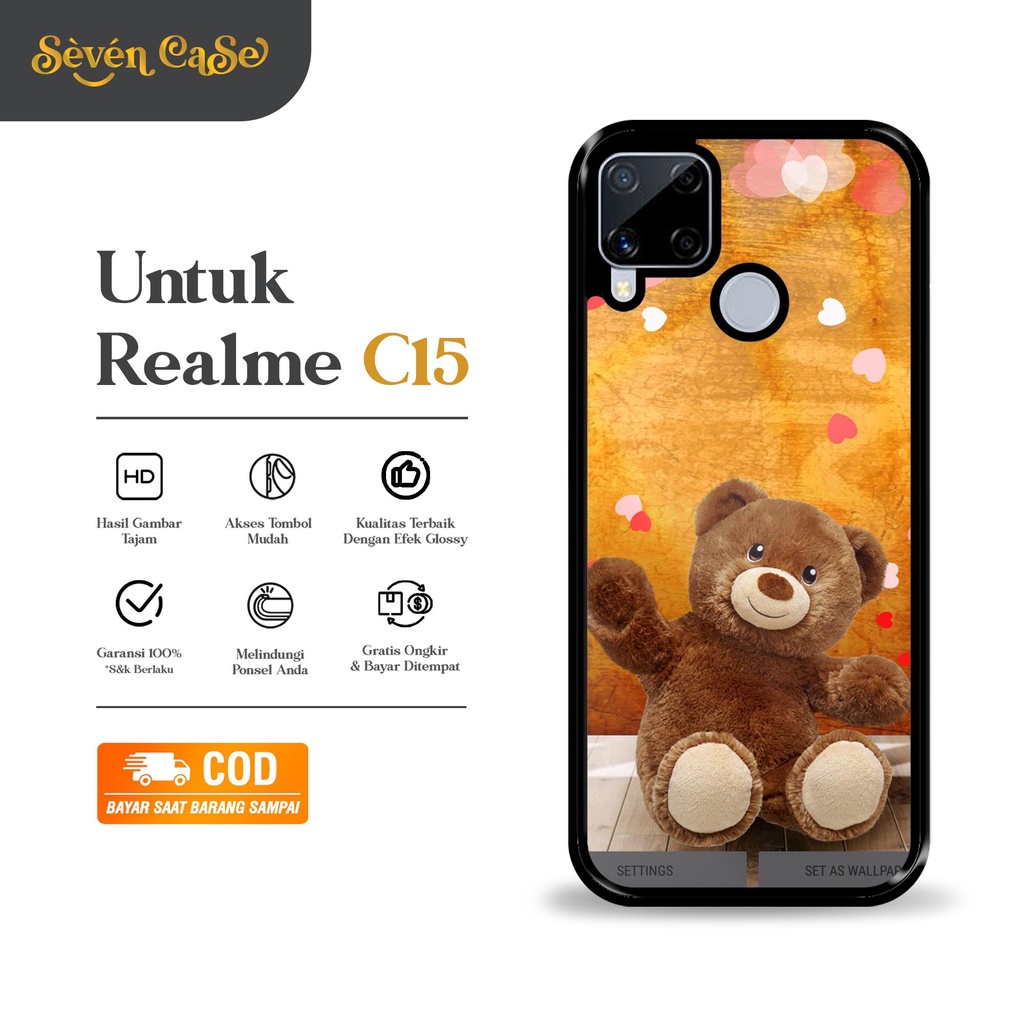 Case REALME C15 - Casing REALME C15 [ Boneka ] Silikon REALME C15 - Case Hp - Case Mewah - Cassing H