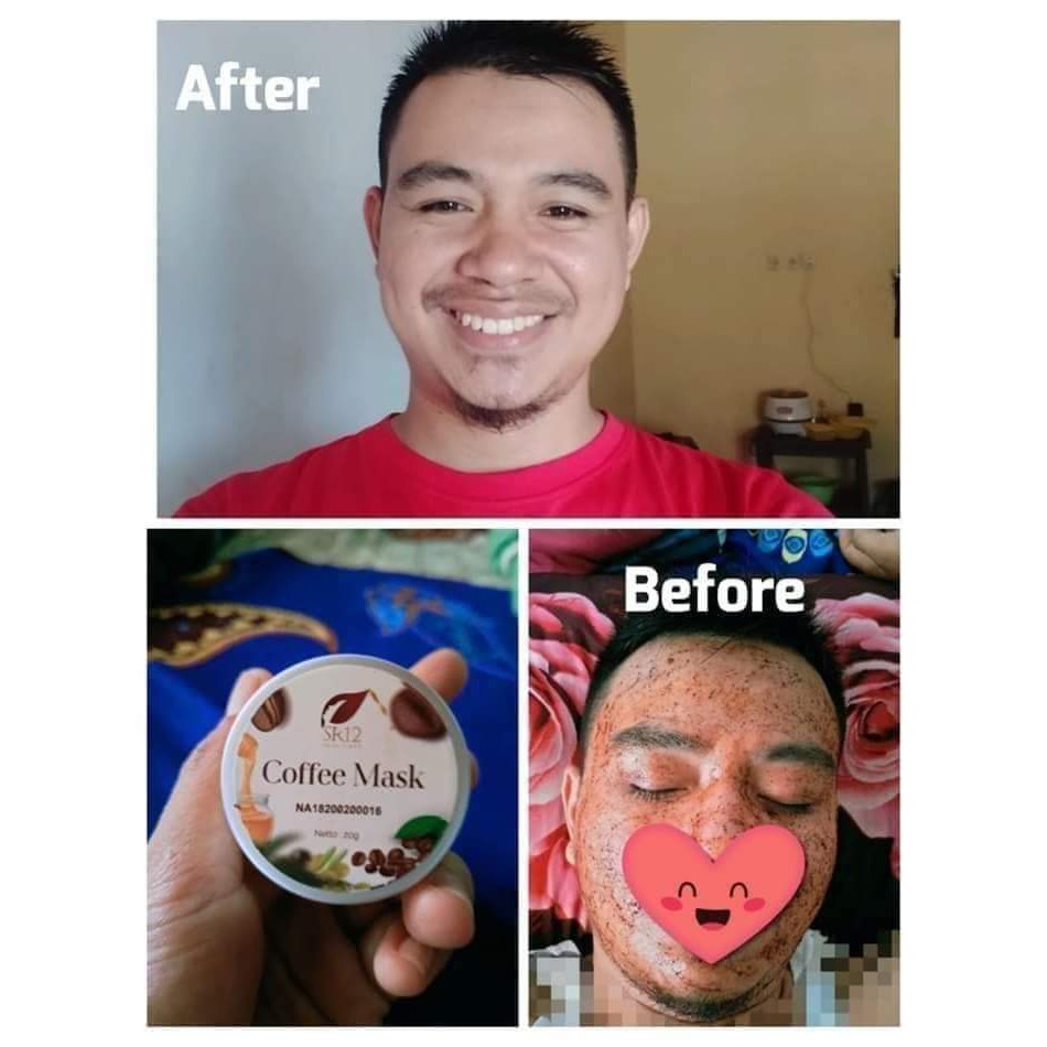SR12 COFFEE MASK PEELING NATURAL / MASKER PEELING KOPI HERBAL / MENGATASI KOMEDO FLEK BEKAS JERAWAT