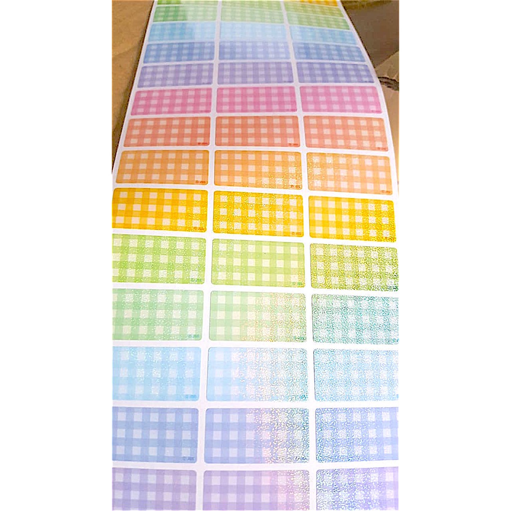 

Label Nama Anti Air Sticker Waterproof Motif Kotak