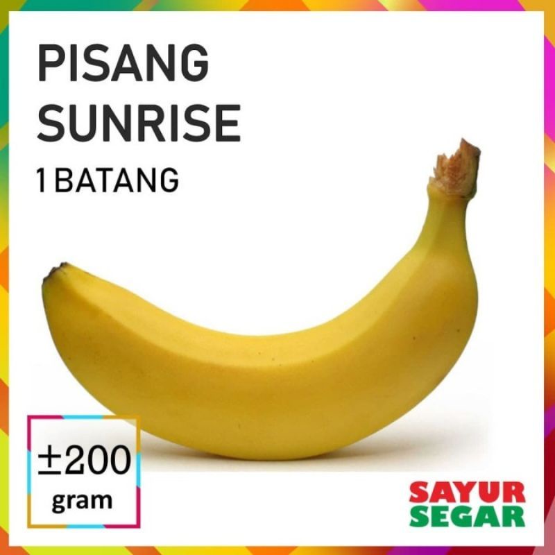 

buah pisang sunripe sunrise 4 sampai 6 buah