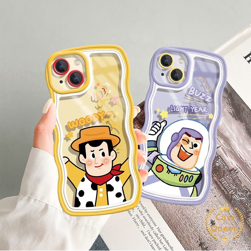 Toy Story Case OPPO A17 A54 A15 A57 A55 A16 A12 A7 A5s A95 A74 A17K A76 A16K A96 A15s F9 A16E A53 A9 A5 A16s A3s A12E A52 A72 A32 Woody Buzz Light Year Wavy Edge Soft Penutup Belakang