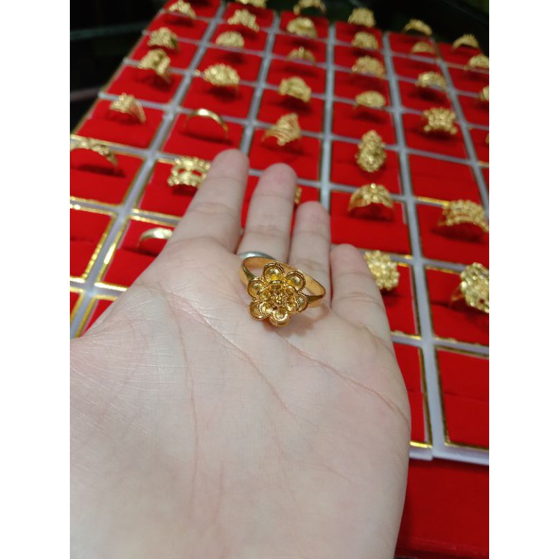 cincin perak sepuh mas 24k