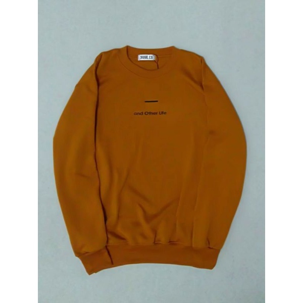 jaket sweater pria wanita terbaru jaket sweater crewnek original yuse-And other kuning