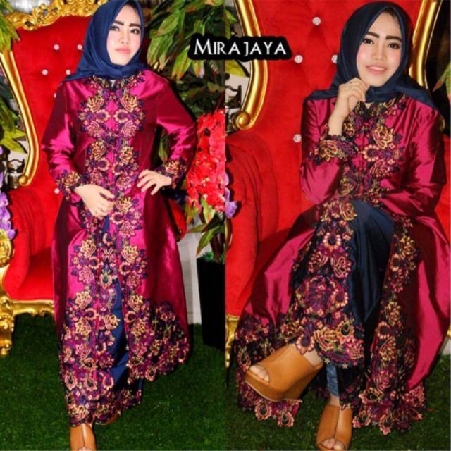 ABAYA SET ROK BORDIR KEONG