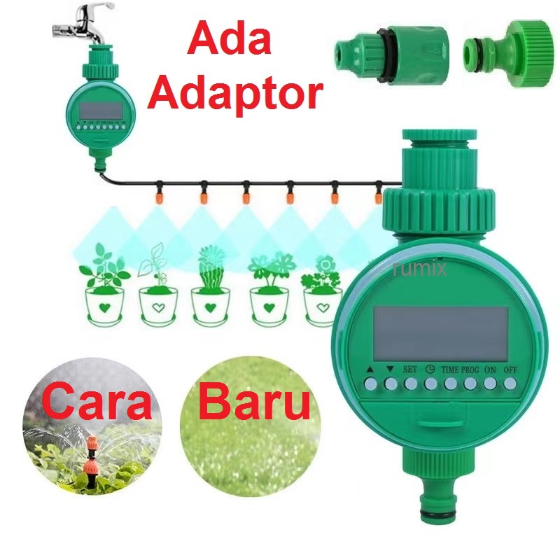 Digital Automatic Irigasi Timer Air Taman Otomatis Garden Water Alat Penyiram Tanaman Aqualin Kran