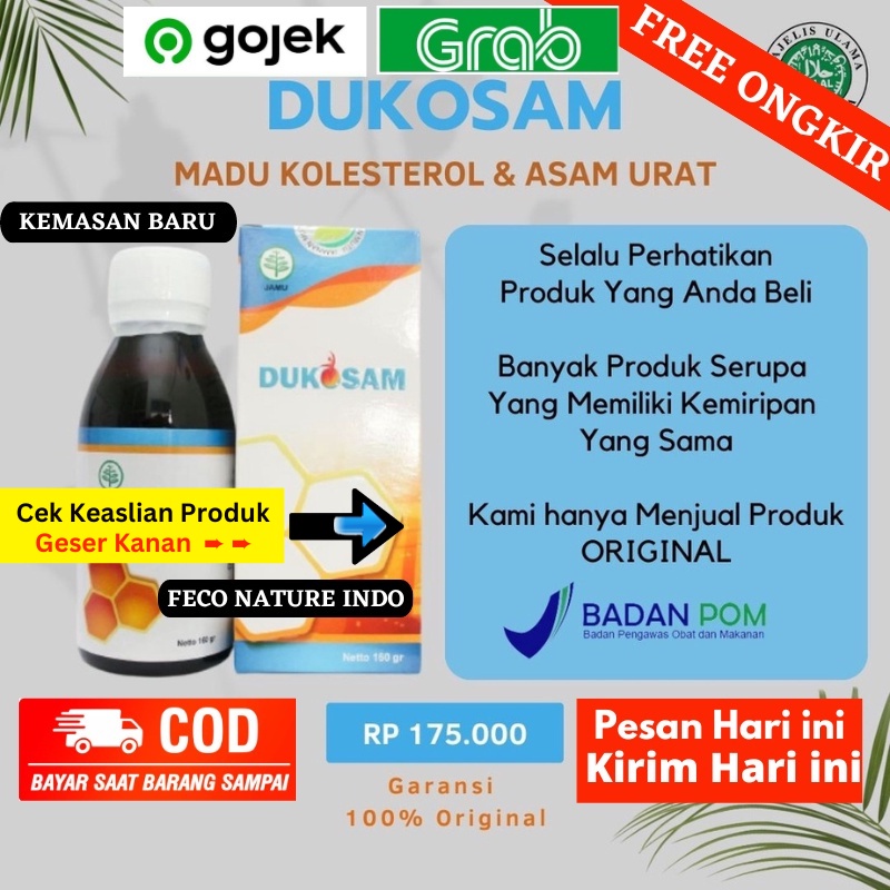 DUKOSAM OBAT KOLESTROL ASAM URAT DARI BAHAN HERBAL MADU ASLI MADU HERBAL AMPUH 100% ORIGINAL