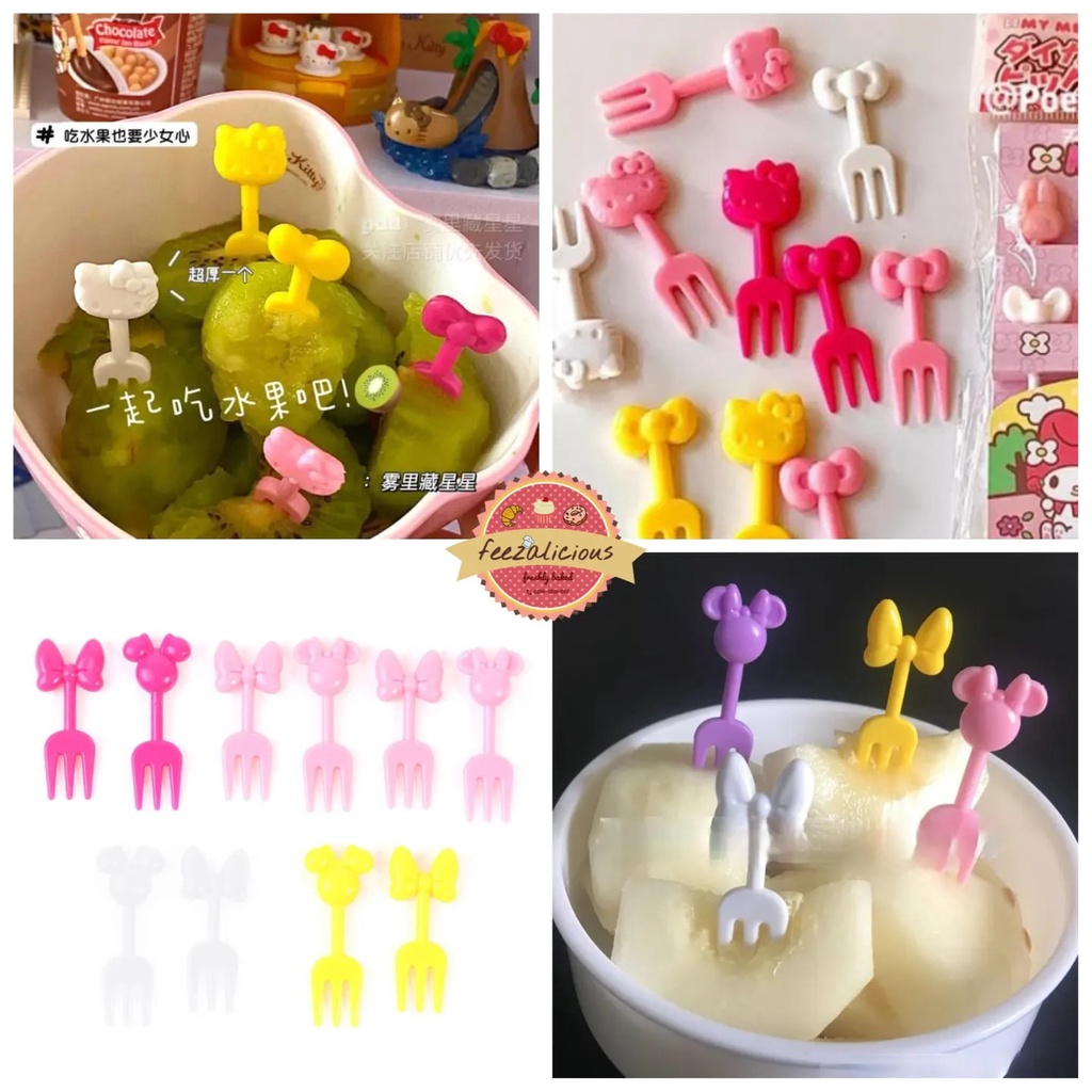 Garpu Mini /Food Fork/Fruit Picks Cartoon Character / Garpu Bento