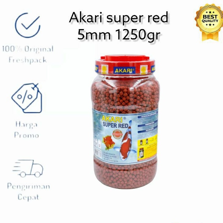 AKARI SUPER RED 1,25Kg 1,25 Kg 1250 gr gram Ukuran 5mm