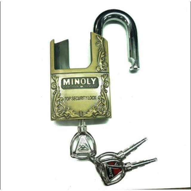 PROMO !!! ORII GEMBOK GERBANG PINTU RUMAH WORD CLASS MINOLY ANTI MALING ANTI CUT ANTI THEFT LOCK BAHAN BAJA