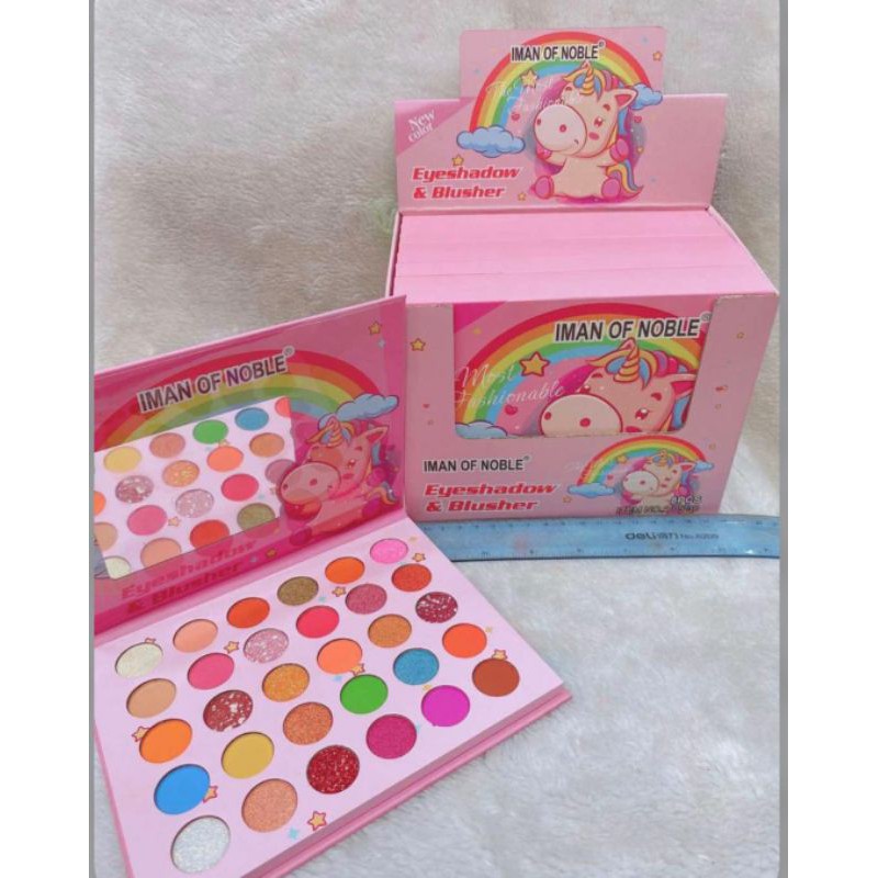 PROMO !!! EYESHADOW + BLUSH ON + HIGHLIGHTER IMAN OF NOBLE  SUPER BIG PEACH /UNICORN