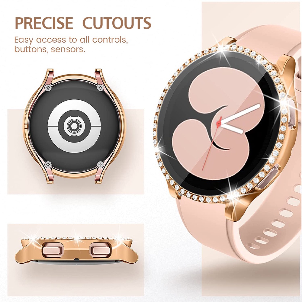 Case Pelindung Layar Full Cover Bumper Shockproof Untuk Samsung Galaxy Watch 4 40MM 44MM