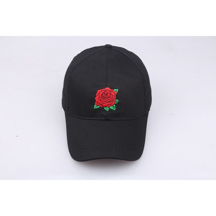 TBRO topi bunga mawar rose bordir baseball cap korea jepang kpop idol import