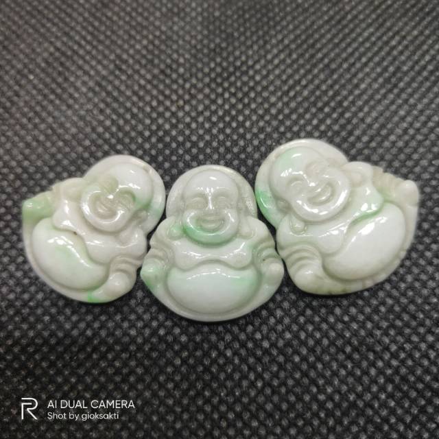 Liontin Buddha Maitreya Giok Burma