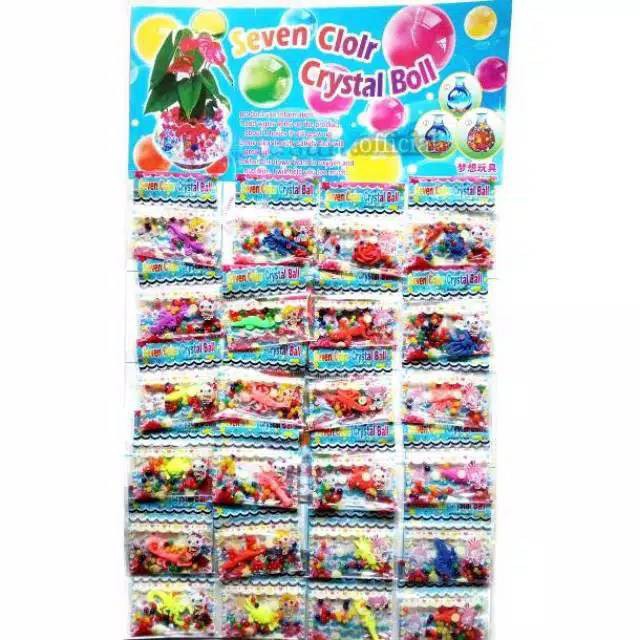 Waterbeads / Hydrogel Multicolor / Mainan anak Animal Rendaman/ Bola Kecil Rendeman [ SACHET ]-1