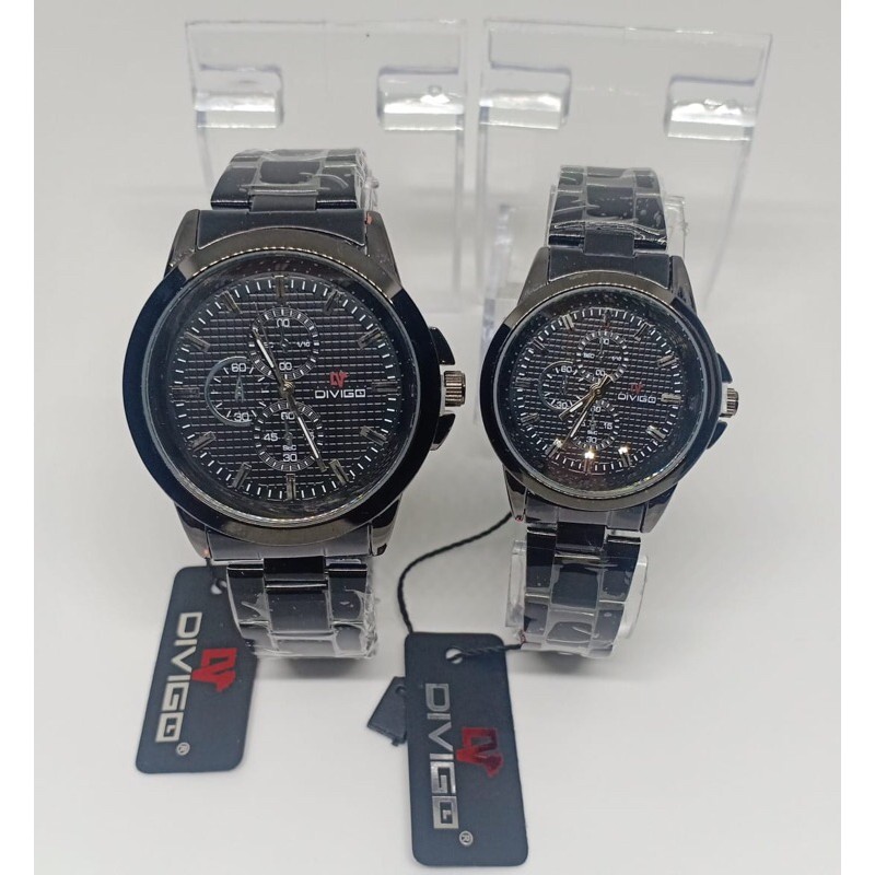 jam tangan couple Divigo. free box &amp; baterai cadangan