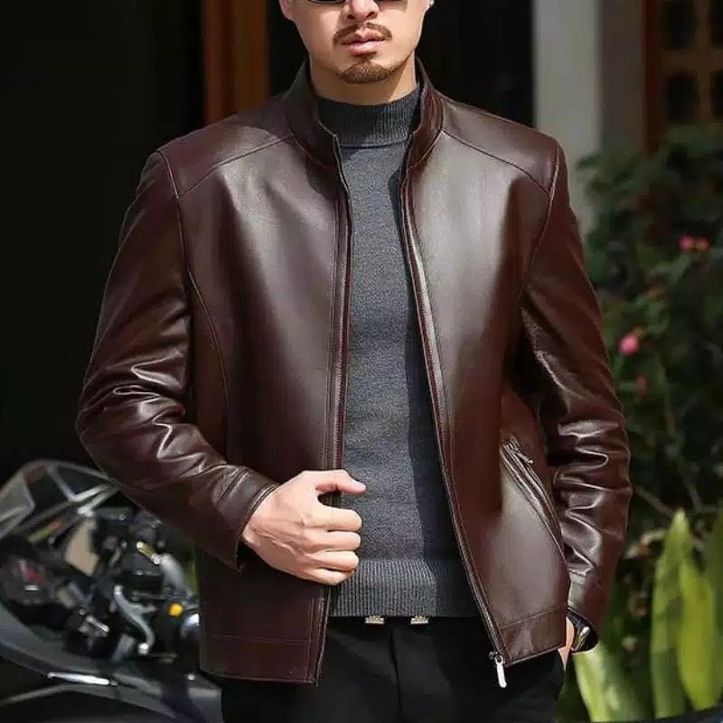 JAKET KULIT MOTOR PRIA/JAKET KEREN/JAKET SEMI PRIA