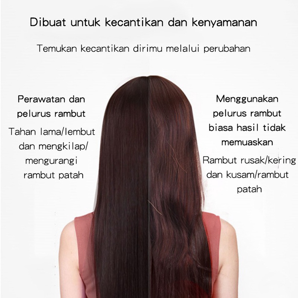 INDOMINI R540 Yours Straightener Catok Rambut Catokan 2 In 1 Curly Straight Lurus Keriting Tipe Pelurus