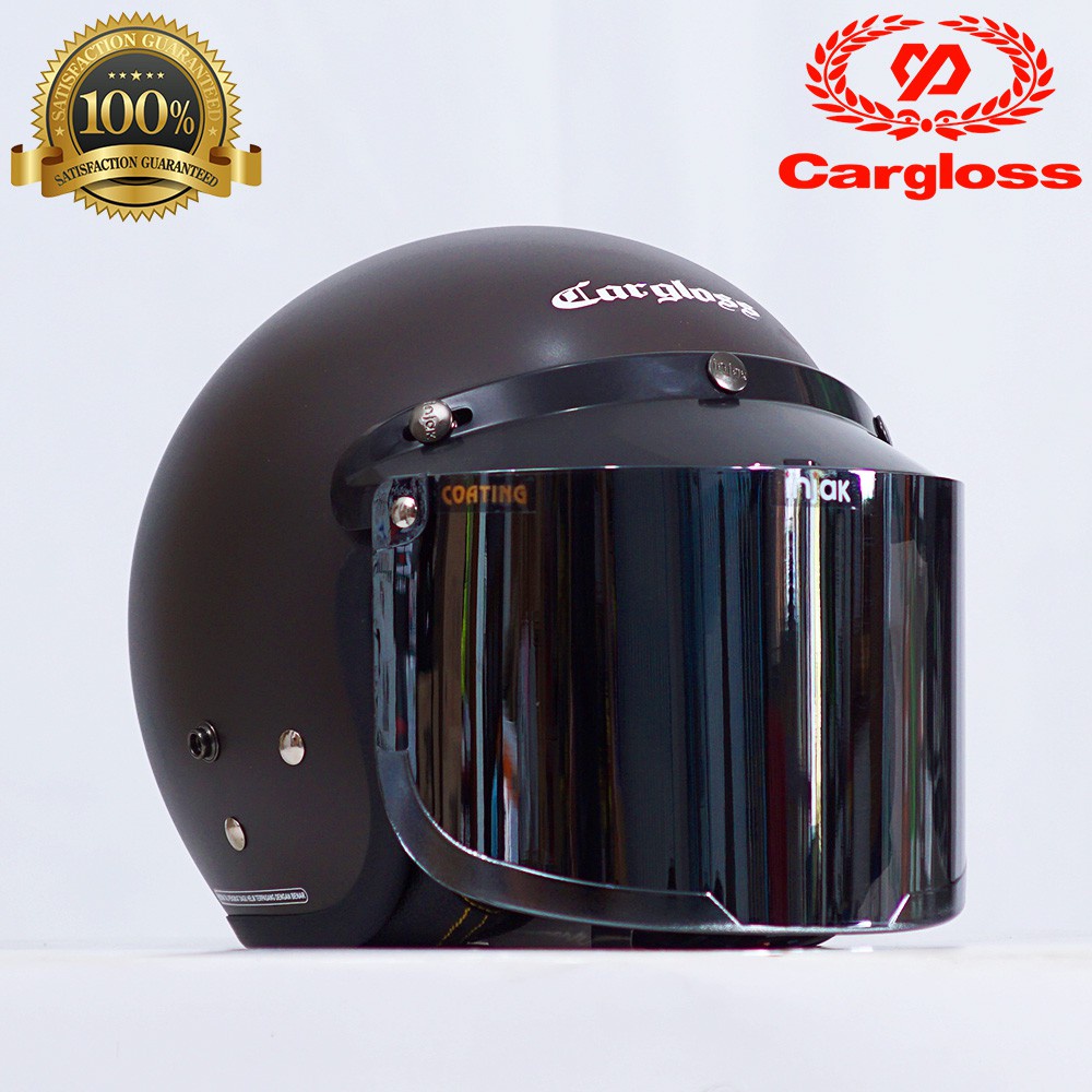 Jual Helm Cargloss Cfm Broun Doff Helm Bogo Retro Helm Half Face