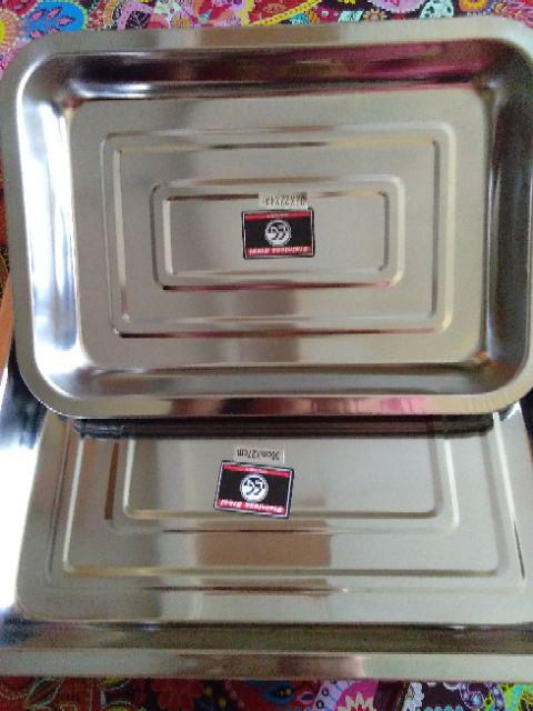 3 Pcs - Nampan / Baki Stainless Segi 27 X 36 Cm