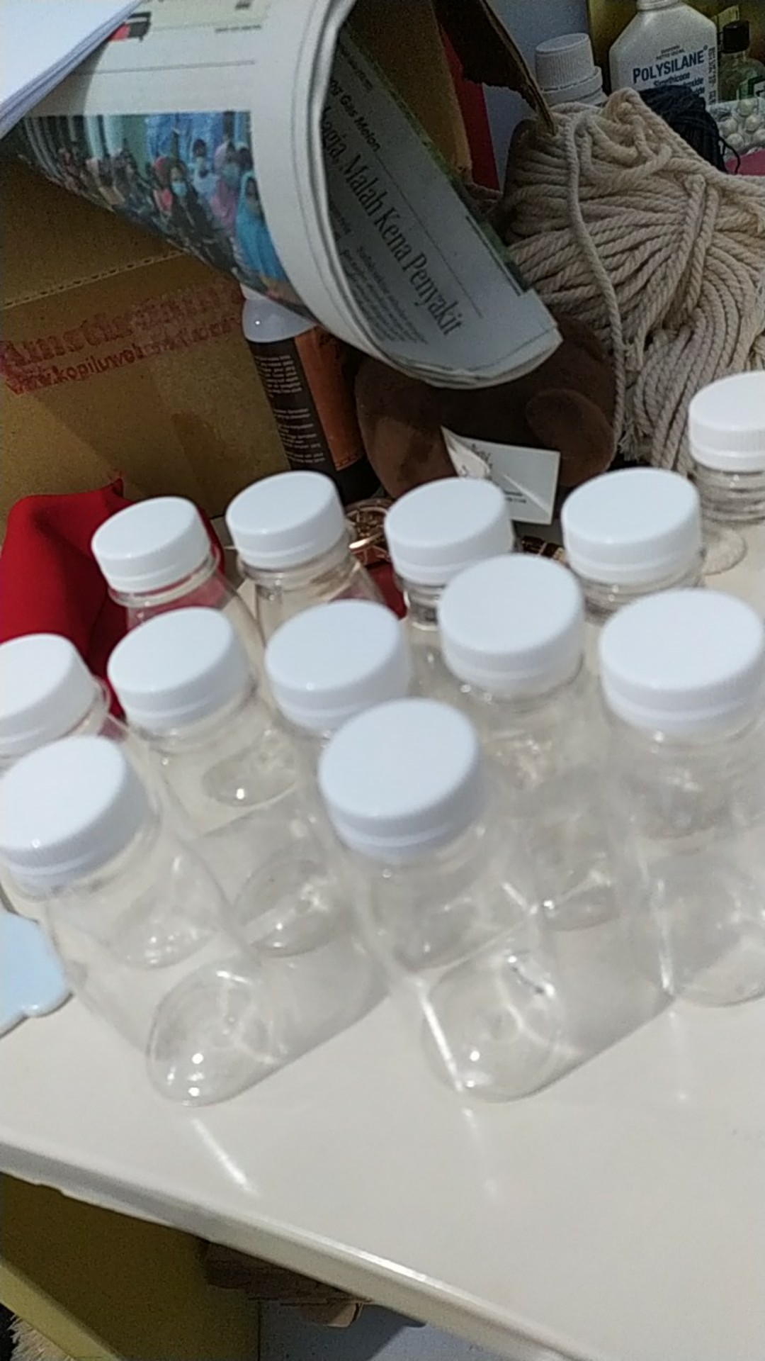 Botol Kosong Tempat Air Zam Zam Disertai Stiker Doa 80 Ml Food Grade