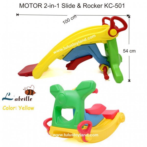 Perosotan Labeille Motor 2 in 1 Slide and Rocker