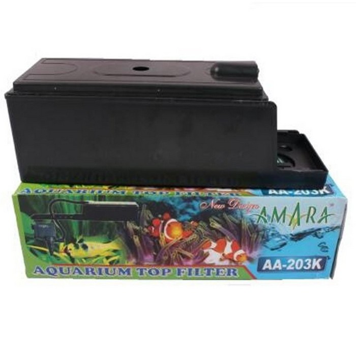 Paket Lengkap Amara AA-203K Top Filter Aquarium Full Set Pompa AA203K
