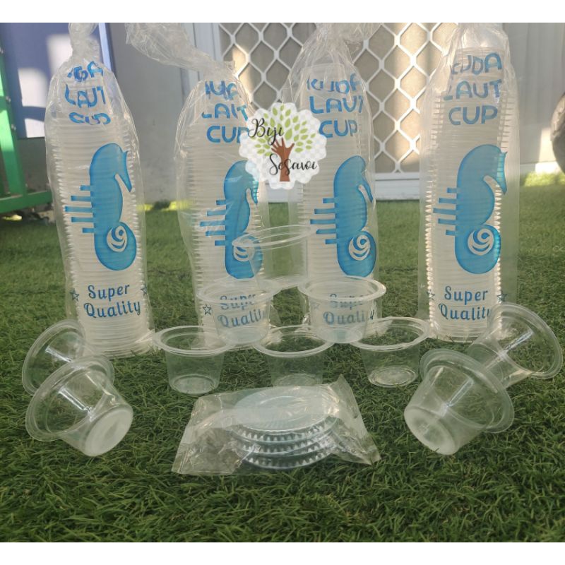 Cup Agar 65ml kuda laut isi 50pcs + tutup