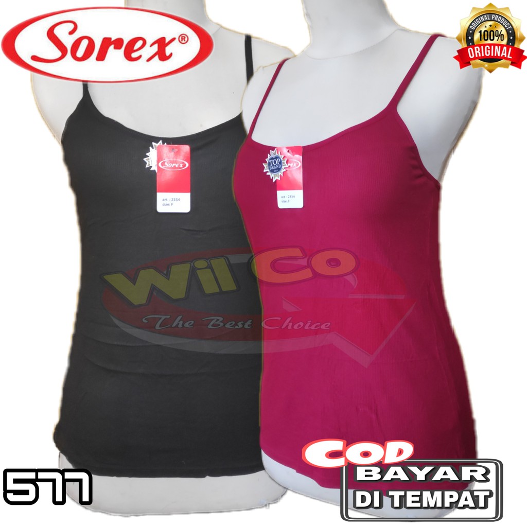 K577 -  TANKTOP/KAMISOL ATASAN PAKAIAN DALAM WANITA SOREX DOUBLE BRA FREE SIZE