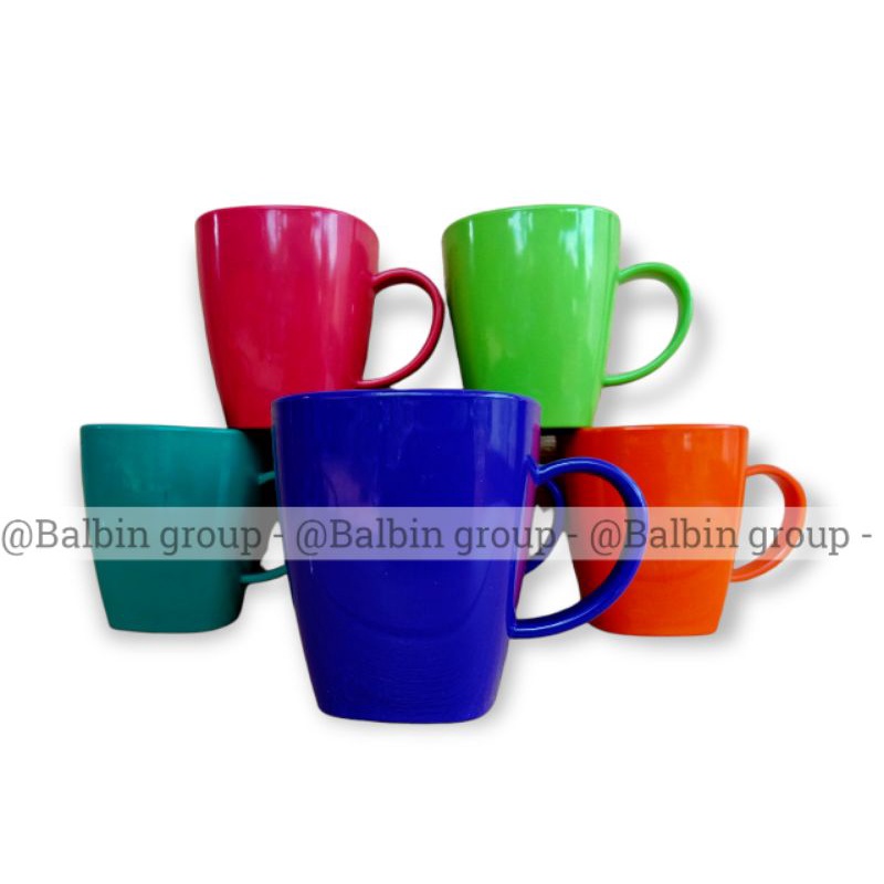 cangkir dinner-ware NO.133 / gelas mika semi melamin / cangkir warna  / mug gelas cangkir 240.ml / cangkir kopi / cangkir teh / cangkir &amp; gelas kuliner / gelas cangkir warna random