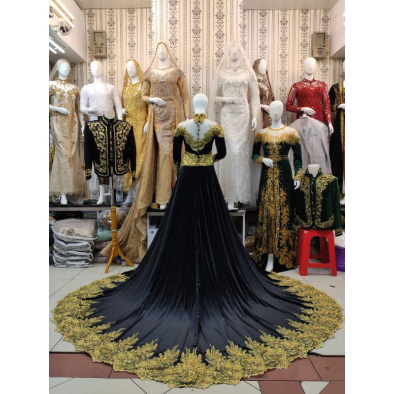 Kebaya Pengantin bludru full payet mewah/wedding dress