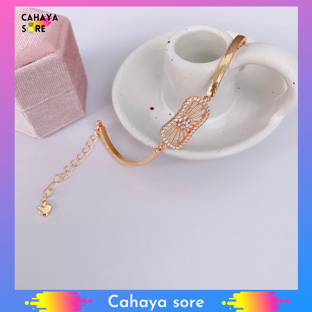 Gelang Xuping Gold Gelang Tangan Dewasa Rantai Permata Cantik G24