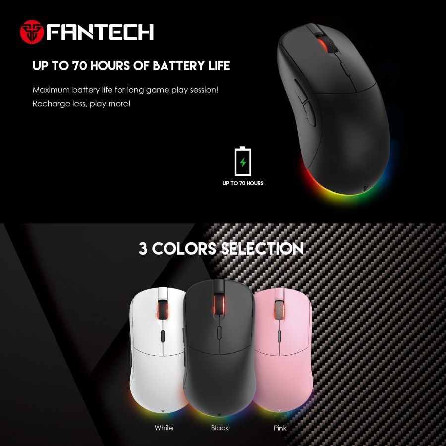 Fantech HELIOS XD3 v2 RGB Dual Mode Wireless - Gaming Mouse