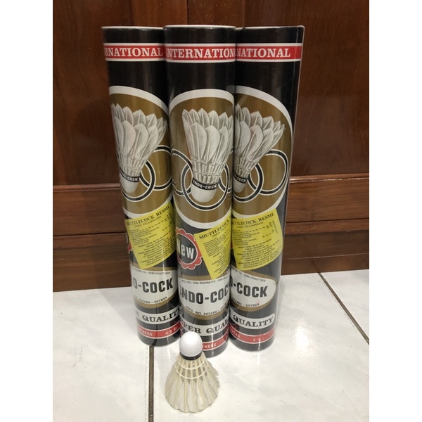 indocock hitam shuttlecock badminton