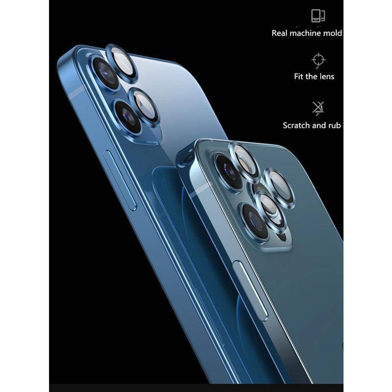 Tempered Glass Pelindung Lensa Kamera iPhone 13 12 11 Pro Max Mini Bahan Metal Untuk iPhone 11 iPhone12 iPhone13