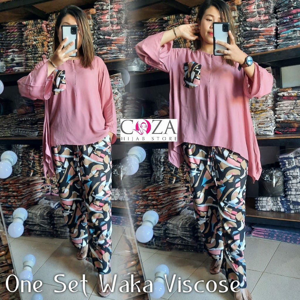 ULIA SET Setelan Waka Waka Jumbo Rayon Viscose / Setelan Batwing Rayon Viscose  / Coza Batik