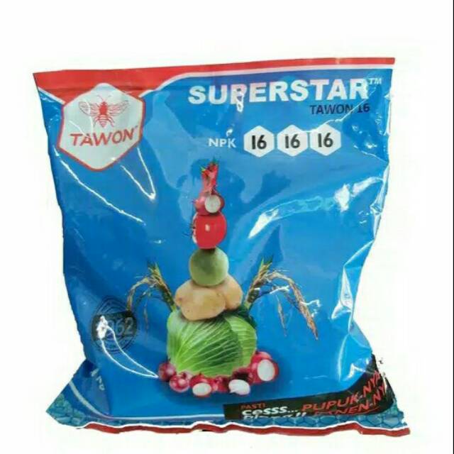 Repack NPK biru Mutiara cap tawon 16 16 16 superstar