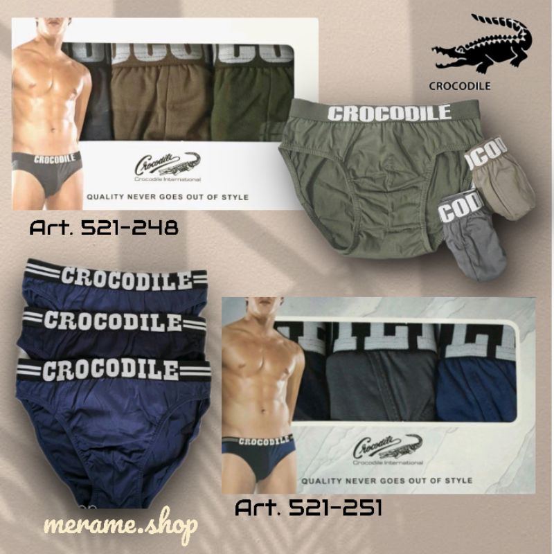 [COD] Ready  CD CROCODILE / 521 251, 521 248 / 1 Dos = 3 pcs / S-XL Original