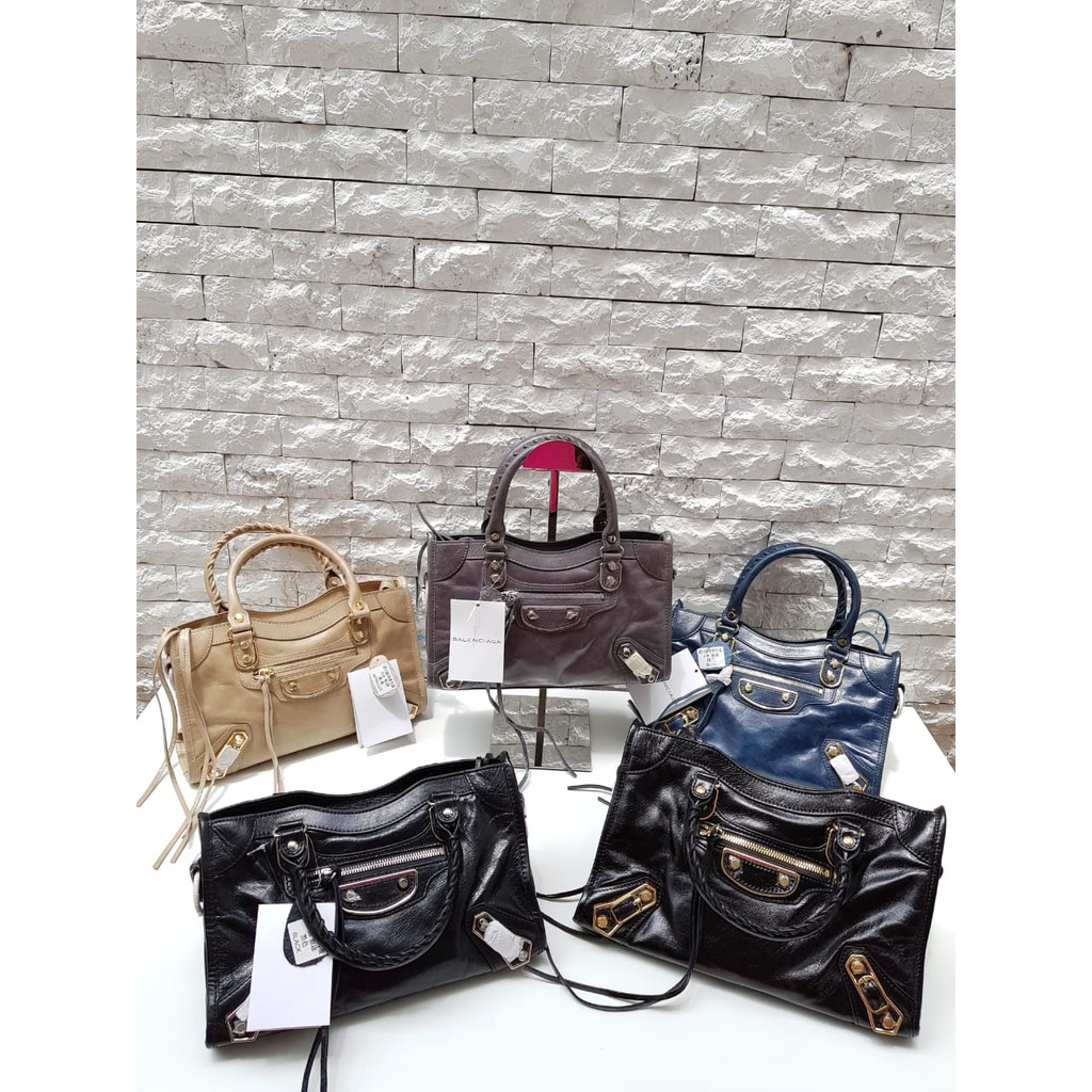 NEW 13 - FASHION WANITA TAS BALENCIAGA CLASSIC SHINY LEATHER 338-5