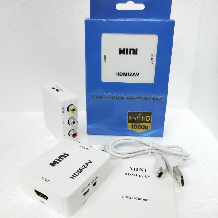 MINI BOX HDMI2AV / HDMI TO AV RCA CONVERTER ADAPTOR / MINI HDMI2AV